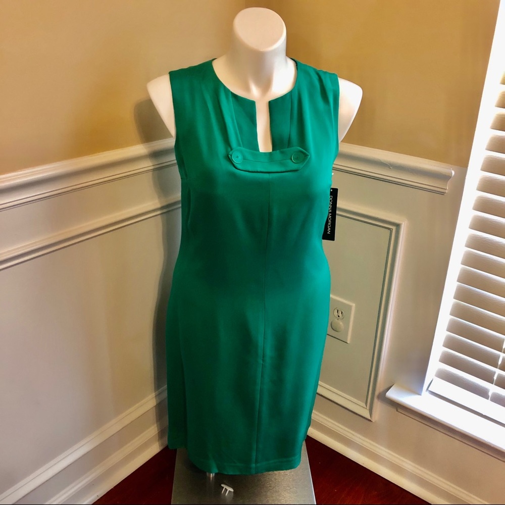 Donna Morgan 100% silk sleeveless dress